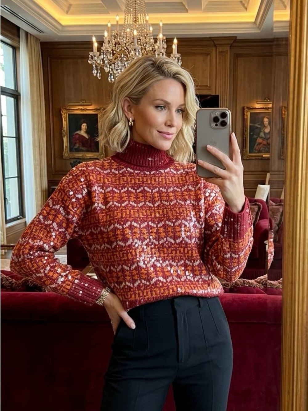 Anthropologie Happy Sheep wool sequin sweater NWT • SZ SMALL $320